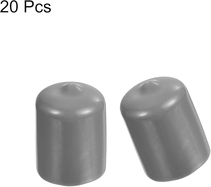 uxcell 20pcs Rubber End Caps Protective Caps 20mm ID Vinyl PVC Round Tube Bolt - Image 2
