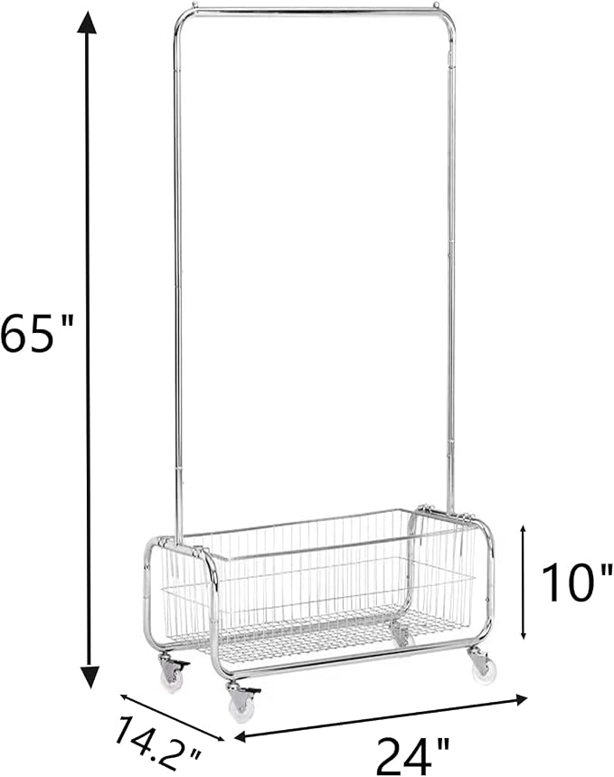 Garment Rack With Storage Baskets, Clothing Rack - Image 3