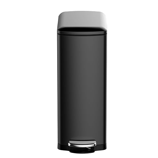 30 L Kitchen Step Trash Can, 8 Gallon Narrow Stainless Steel Waste Bin - Image 2