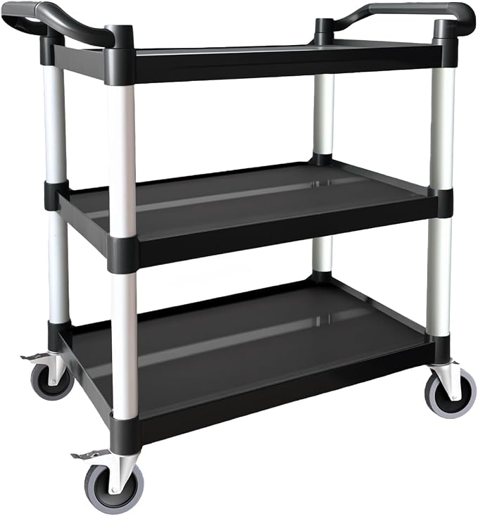 Plastic Utility Cart with Anti-Tangle Wheels, Solid Armrests, 350 Lbs Heavy by Unknown