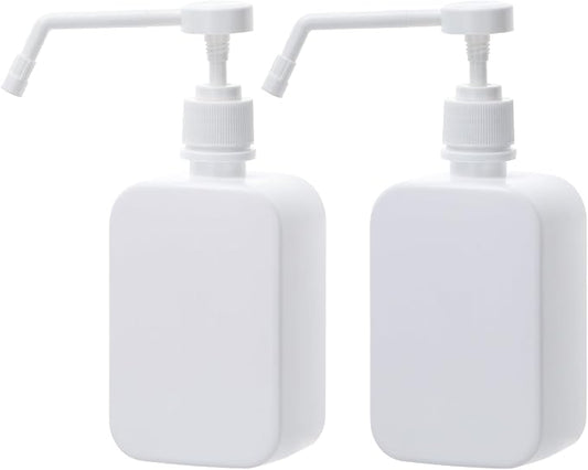 Pump Bottles Dispenser 16.9oz/500ml, 2 Pack Empty Plastic Lotion Shampoo Bottles by Uceoo
