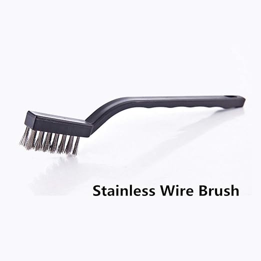9PCS MINI Wire Brushes, Stainless Steel Brush Set, Curved Handle Scratch - Image 4