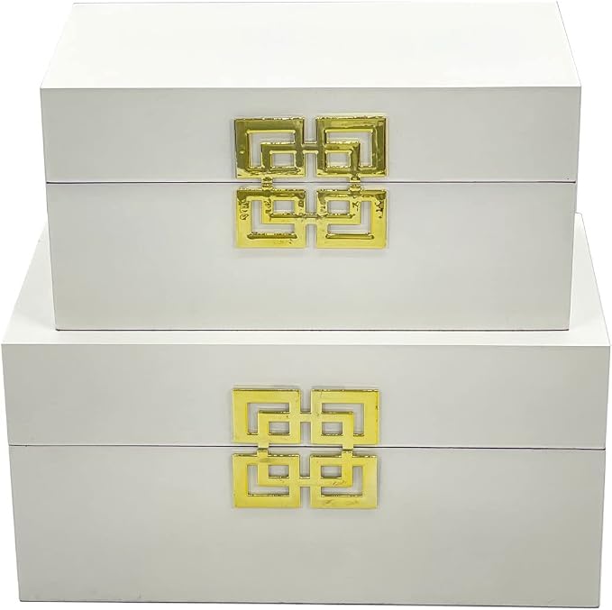 Galt International Large & Small Decorative Storage Box w/Hinged Lid - Image 8