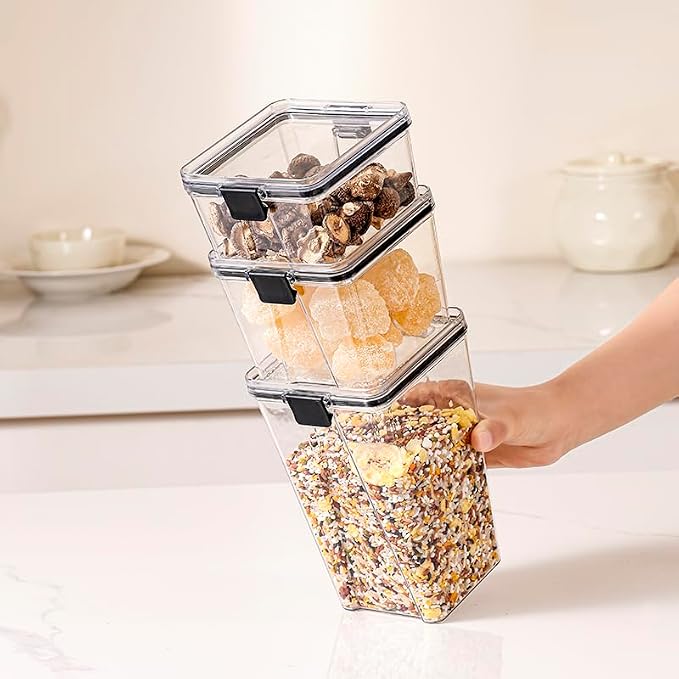 Food Storage Containers 4pack Plastic BPA Free shatterproof Freezeable - Image 6