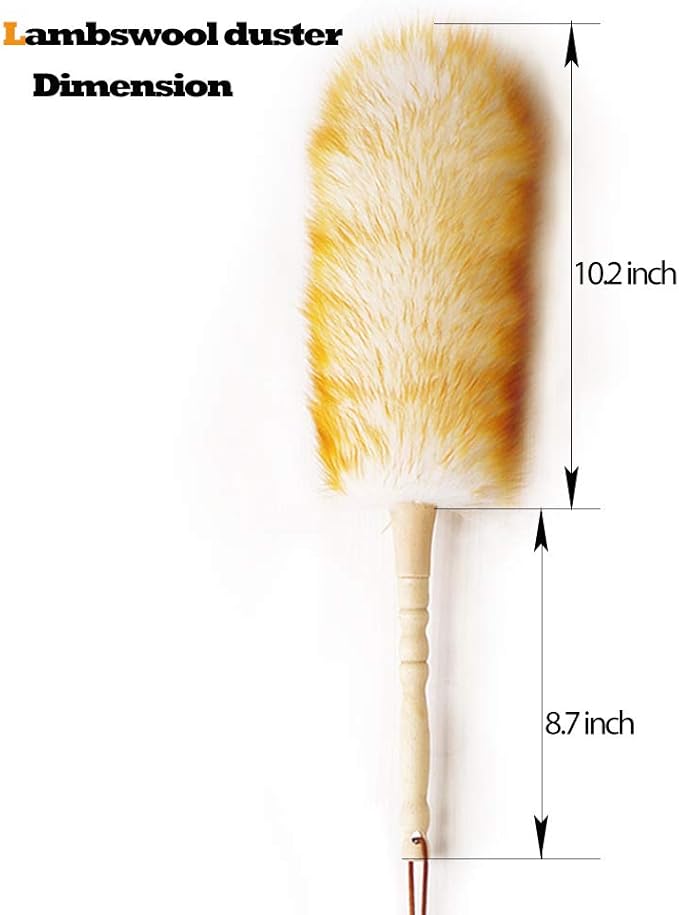J&A Lambswool Dusters with Solid Wooden Handle, Flexible Head, Anti-Static - Image 8