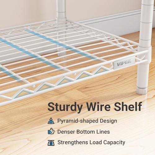 VIPEK V10 Heavy Duty Clothes Rack Wire Garment Rack Cloaet System, White