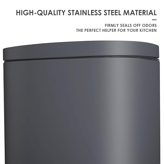 AthLike Trash Can, Stainless Steel Kitchen Garbage Can, Step Waste Bin - Image 2