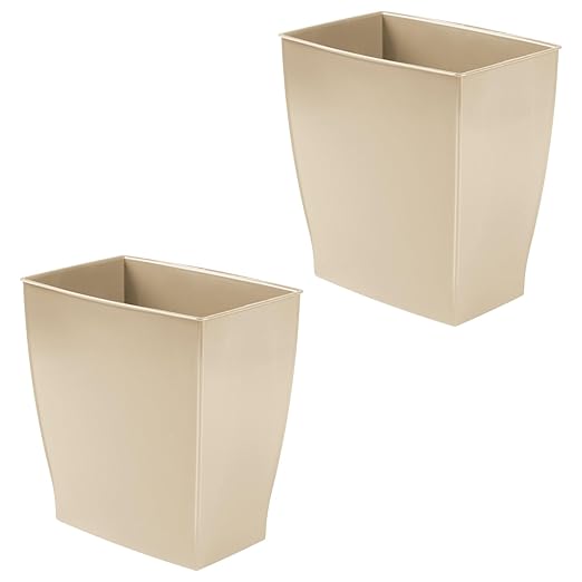 iDesign Small Rectangular Bathroom Trash Cans by iDesign