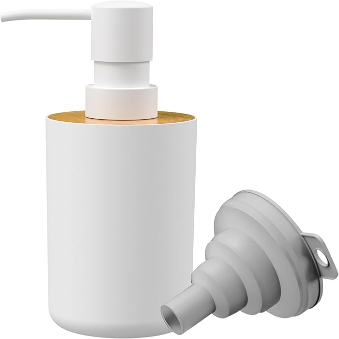 Soap Dispenser for Bathroom and Kitchen, 12oz Modern Minimalist Style Plastic by Unknown
