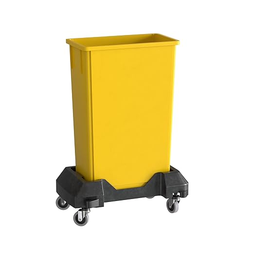 23 Gallon Yellow Slim Jim Trash Can by Krollen+Industrial