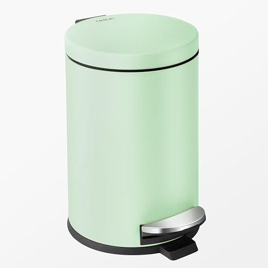 Cesun 1.2 Gallons Small Green Trash Can, Bathroom Garbage Can by Cesun