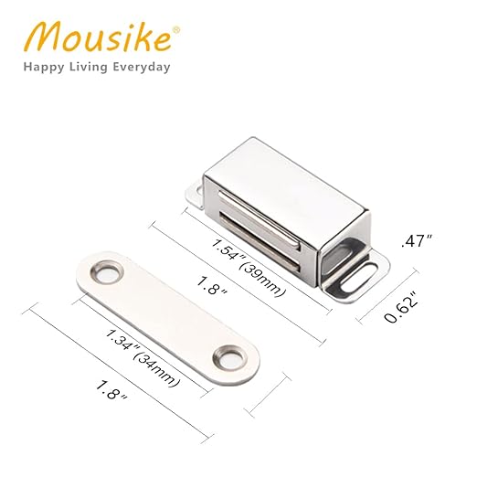 Mousike Cabinet Magnets Magnetic Door Catch Stainless Steel Door Magnet - Image 2