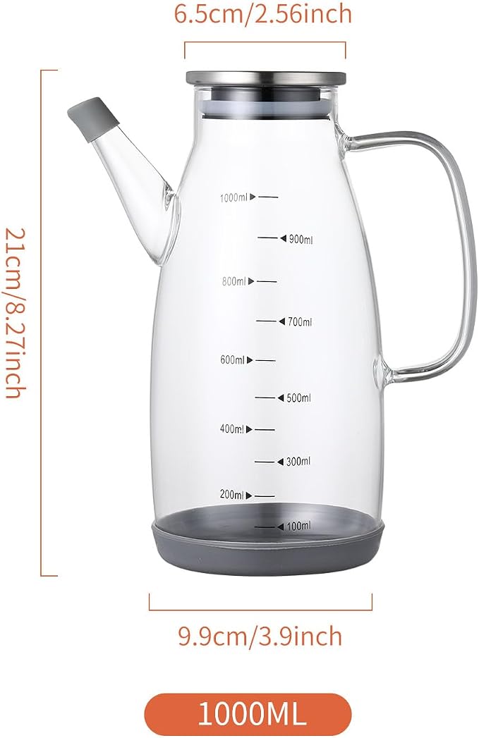 Large Glass Oil Dispenser Bottle - Image 8