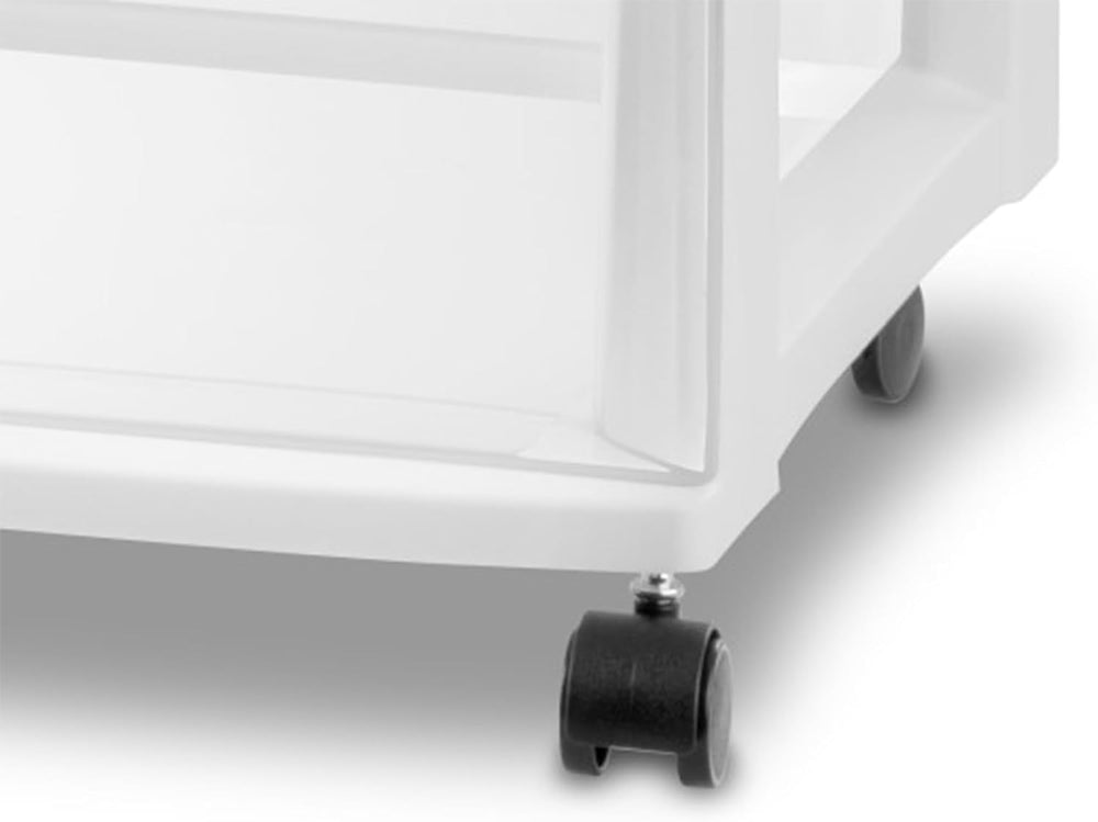 Sterilite 3-Drawer Cart with Wheels, White, 2-Pack