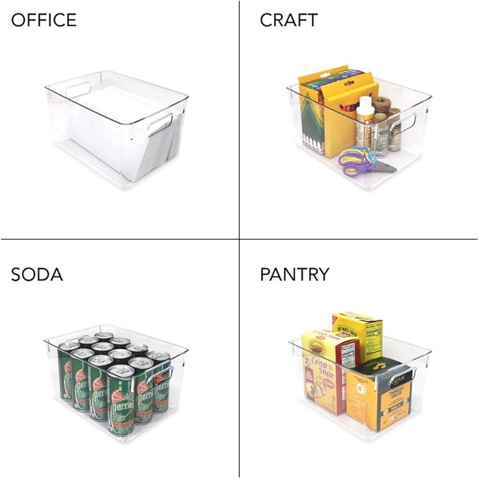 Isaac Jacobs 3-Pack Large Clear Storage Bins - Image 4