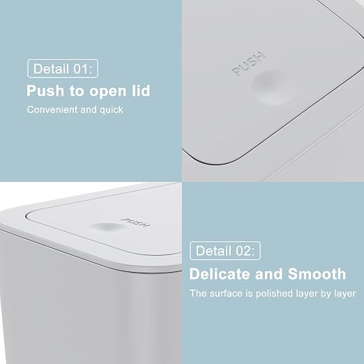 N. NETDOT 3 Pack Small Trash Can - Image 7