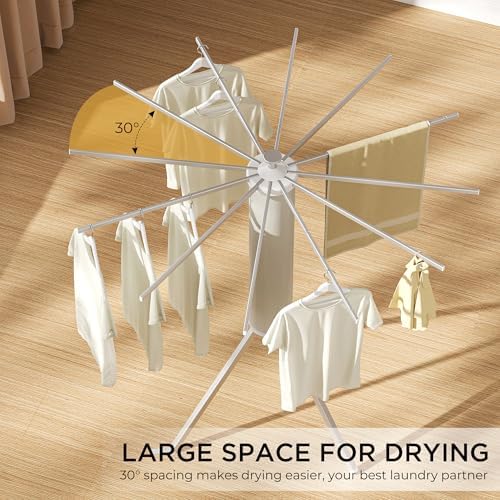 SUNOUTLY Tripod Clothes Drying Rack, Garment Rack Portable and Foldable Space...