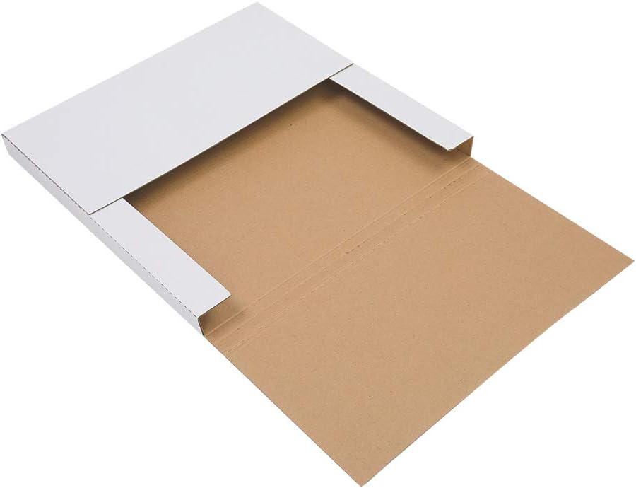 100 Packs White Vinyl Record LP Shipping Mailer Boxes, 12.5in*12.5in*1in Reco...