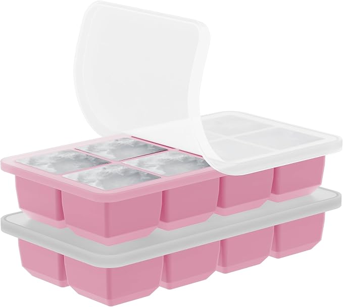 2 Pack Silicone 2 Inch Large Ice Cube Molds by Unknown