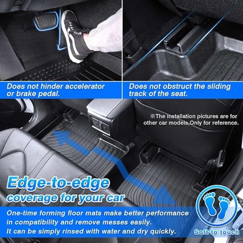 Venue Floor Mats - Car Mats for Hyundai Venue 2020-2026, All Weather Floor Mat for Venue Accessories, Heavy Duty Rubber Mats, Car Accessories