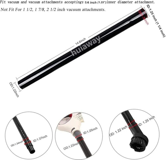 6 Pcs 1.25inch Universal Vacuum Extension Wand Vacuum Attachments 1 1/4 inch - Image 2