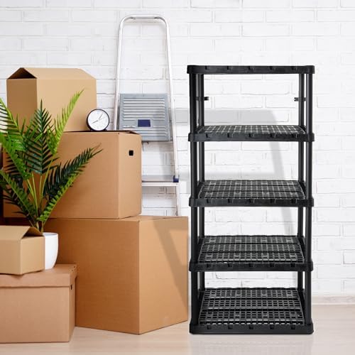 Gracious Living Knect-A-Shelf XL 5 Shelf Heavy Duty Storage Rack, 2 Pack