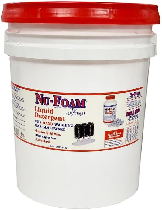 Nu-Foam Liquid Detergent for Bar Glassware – Original Streak-Free Solution by Nu-Foam