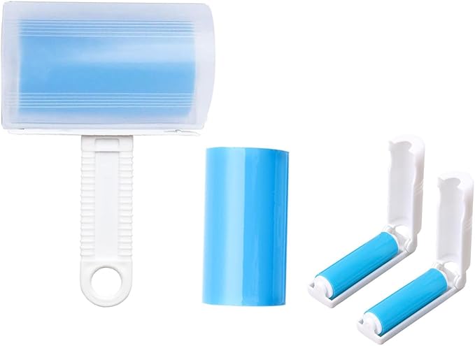 Reusable Portable Lint Roller 4 Pack, Washable Sticky Lint Roller Travel Pet by Nueknp