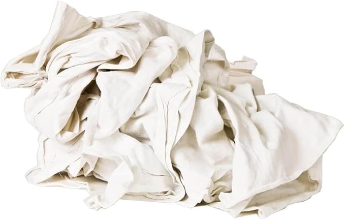 PRO SOURCE White Virgin Cotton Shop Rags: 10 lb Box - Image 2