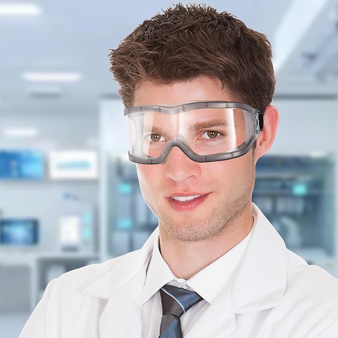 Chemistry Lab Safety Goggles, that Fit Over Glasses, Scientific, Construction - Image 4