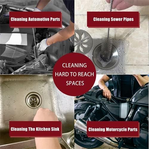 Pipe Cleaning Brush Set Stainless Steel Bristles, Stainless Steel Pipe Brush - Image 7