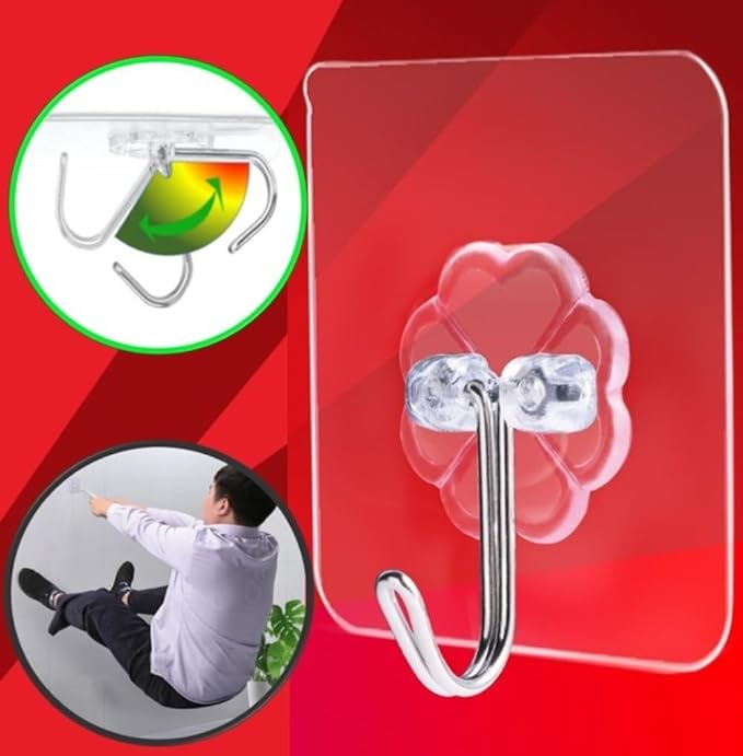 40pcs Heavy Duty Adhesive Hooks - Image 6