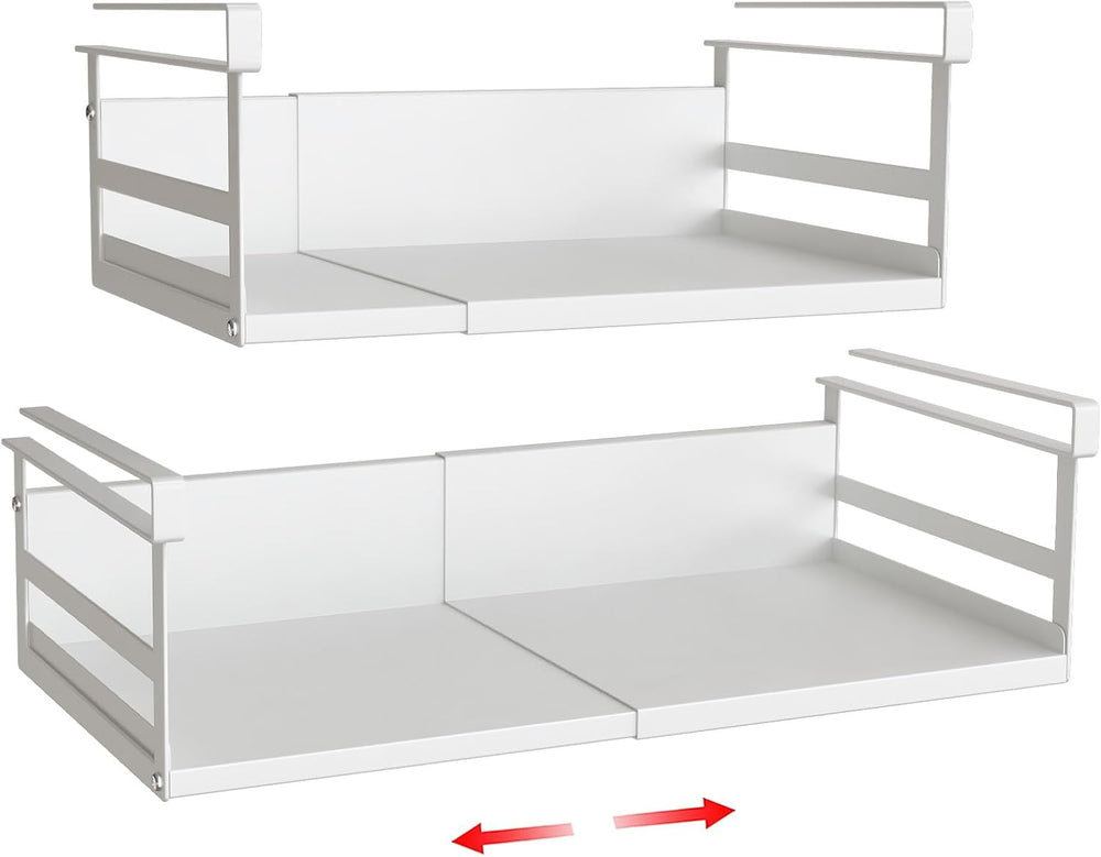 Expandable Under Cabinet Shelf Organizer with 0.94-Inch Thick Clips, Heavy Du...
