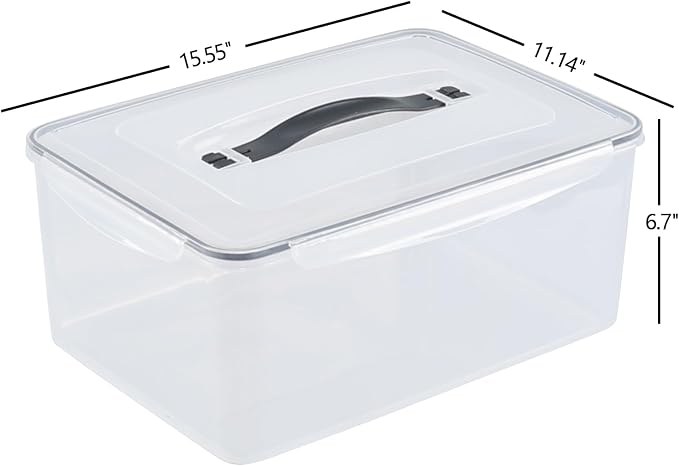4-Pack 14.5 L Food Sealed Storage Container, Plastic Boxes - Image 4