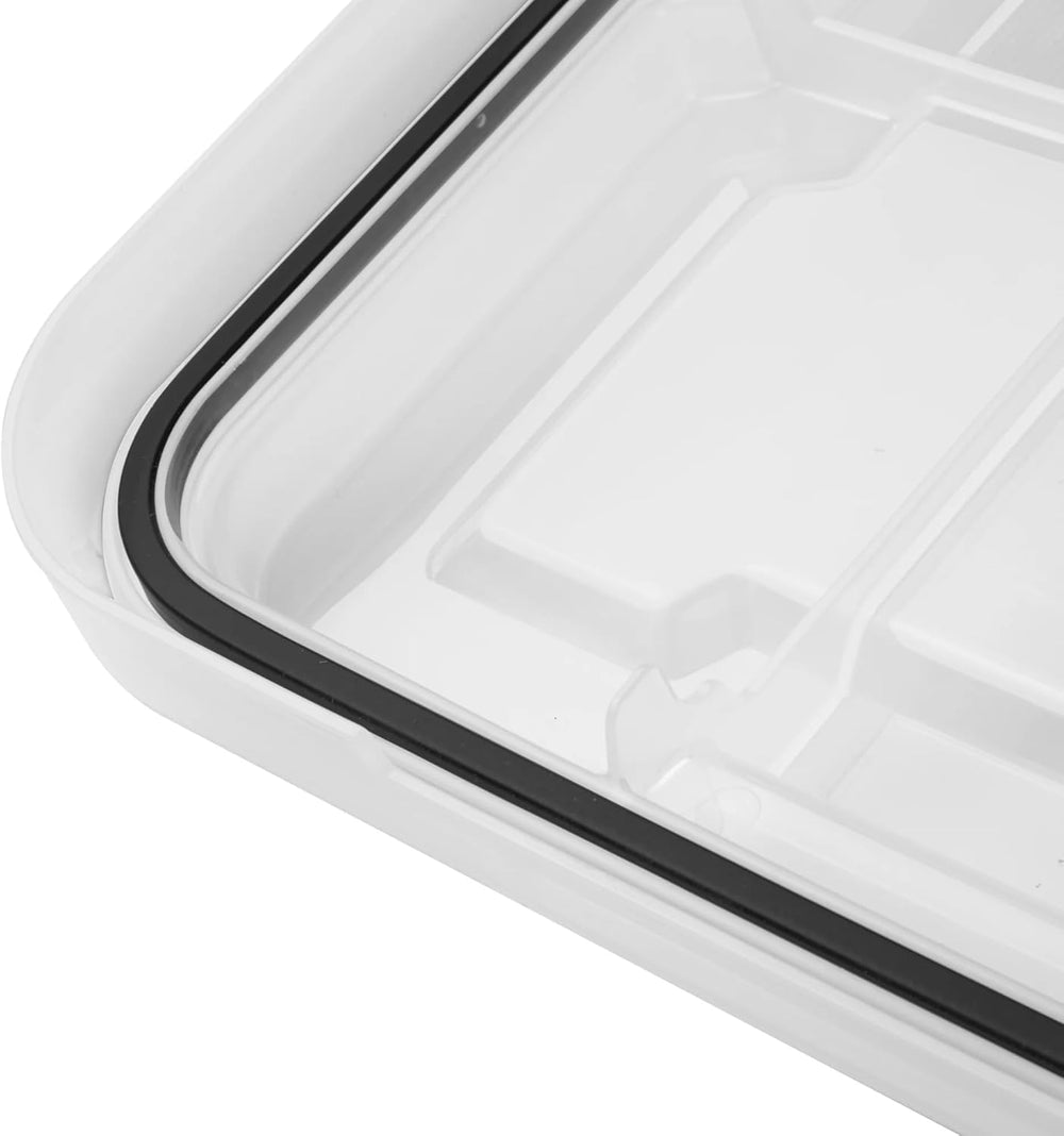 2 Pack 20 Gallon Stackable Plastic Storage Bins with Gasket Lids, Black