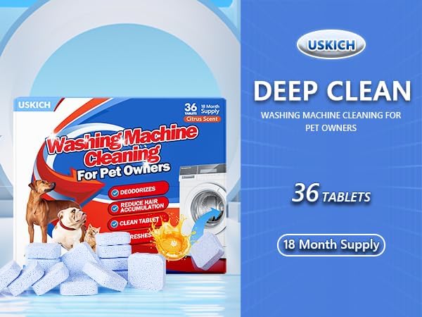Washing Machine Cleaner-36Pack-18 Month Supply, Washer Machine Cleaner Tablets - Image 7