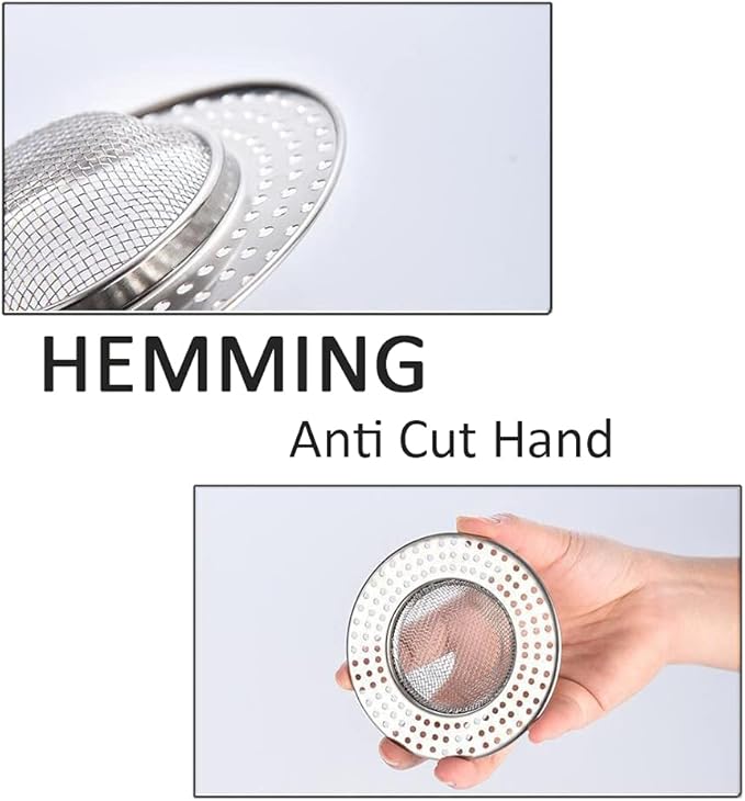 2pcs Heavy Duty Stainless Steel Slop Basket Filter Trap, 3.54" Top / 1.65" Mesh - Image 3