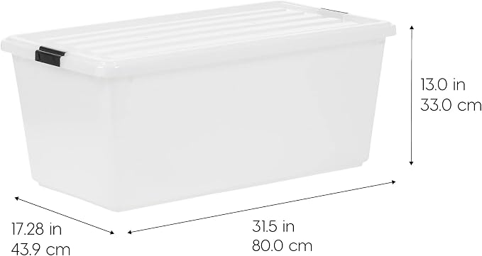 IRIS USA 91 Qt Stackable Plastic Storage Bins - Image 2