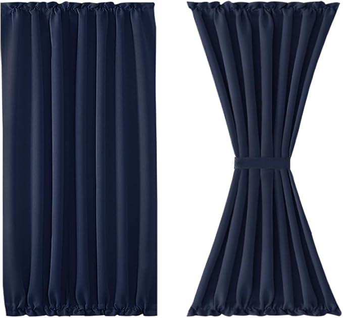 DWCN French Door Curtains – Rod Pocket Thermal Blackout Curtain - Image 7