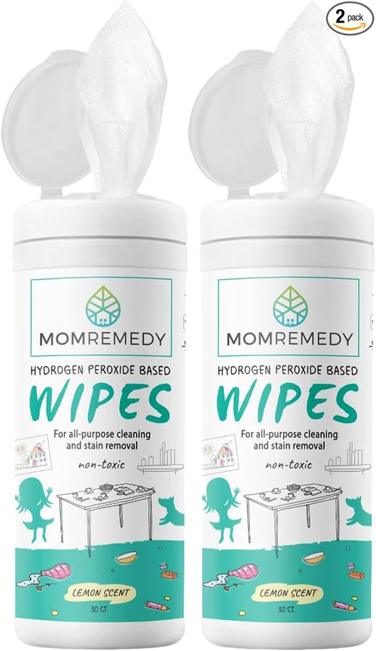 MOMREMEDY Hydrogen Peroxide Cleaning Wipes | All Purpose Cleaner and Stain by MomRemedy