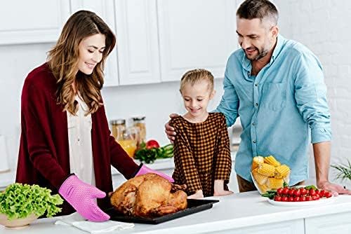 KITCHEN PERFECTION XL Silicone Smoker Oven Gloves-Extreme Heat Resistant BBQ - Image 2