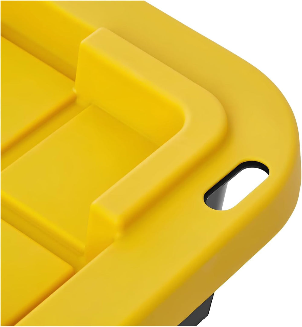 12-Pack Heavy Duty Storage Totes with Lids, 27 Gallon - Stackable Plastic Sto...
