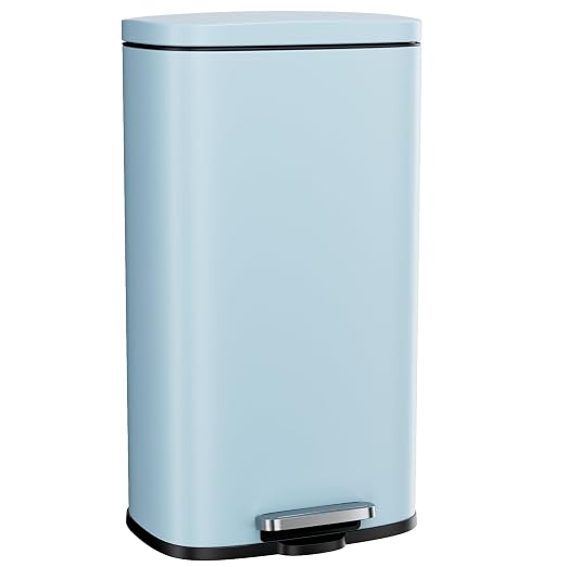 Arlopu 8/13.2 Gallon Step Trash Can, Stainless Steel Garbage Bin, Soft-Close by Arlopu