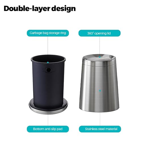 2.1 Gallon Bathroom Trash can - Image 5