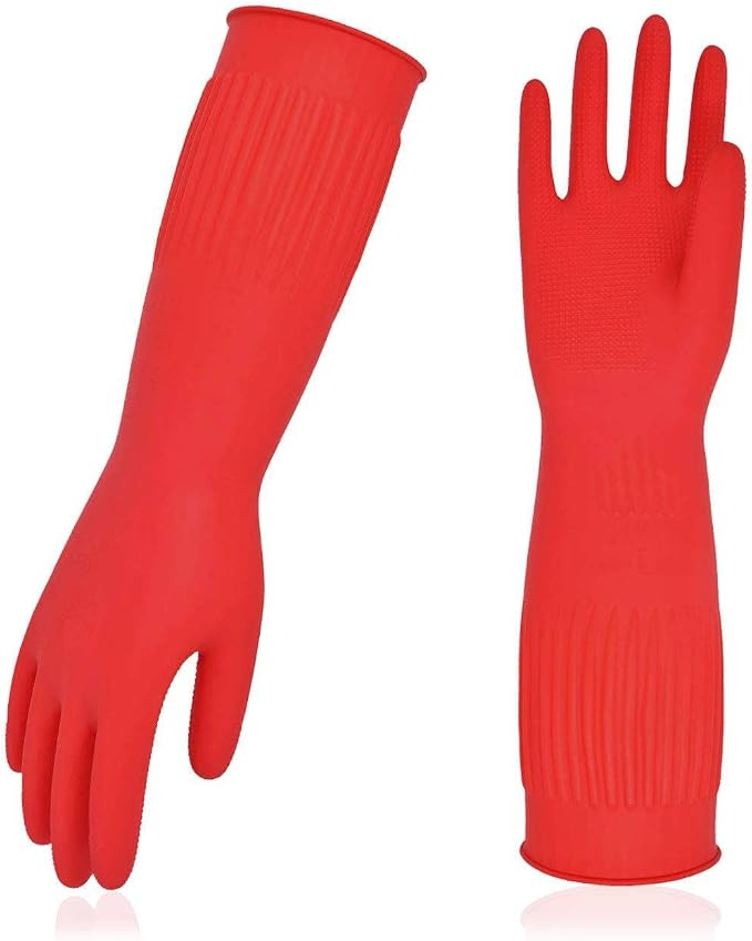Vgo... 1-Pair Dishwashing Gloves, Reusable Household Gloves, Kitchen Gloves by Vgo