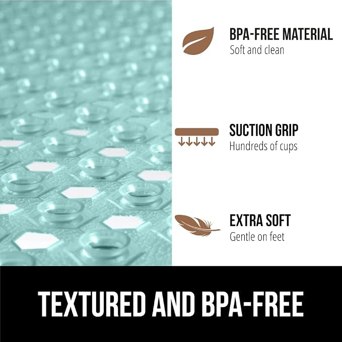 GORILLA GRIP Patented Square Shower Stall Mat, Small Bathtub Floor Mats - Image 5