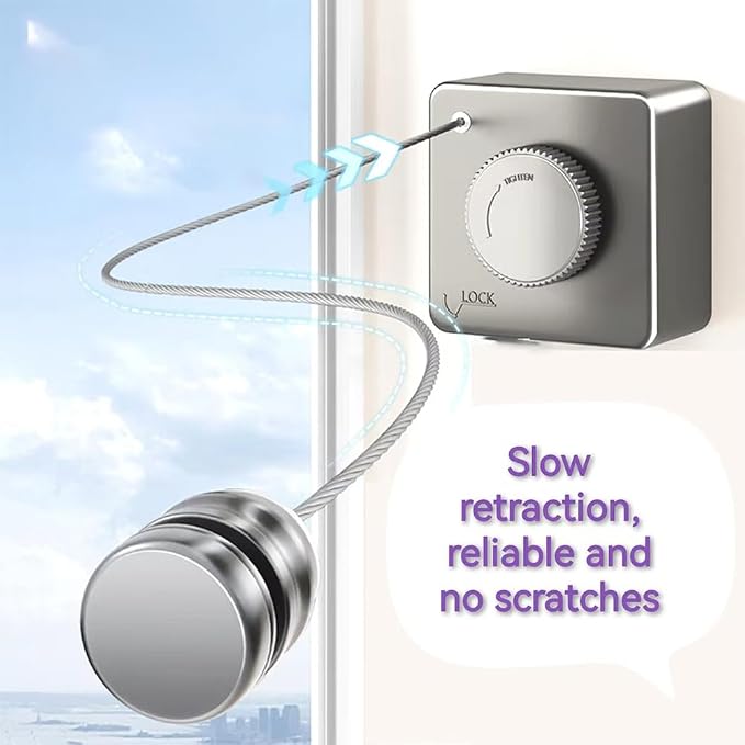 Retractable Clothesline, Wall Mounted, Stainless Steel, 17 Ft Indoor Outdoor - Image 5