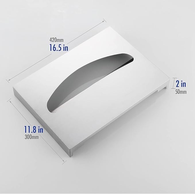 Toilet Seat Cover Dispenser Wall Mounted SUS 304 Stainless Steel Brushed - Image 5