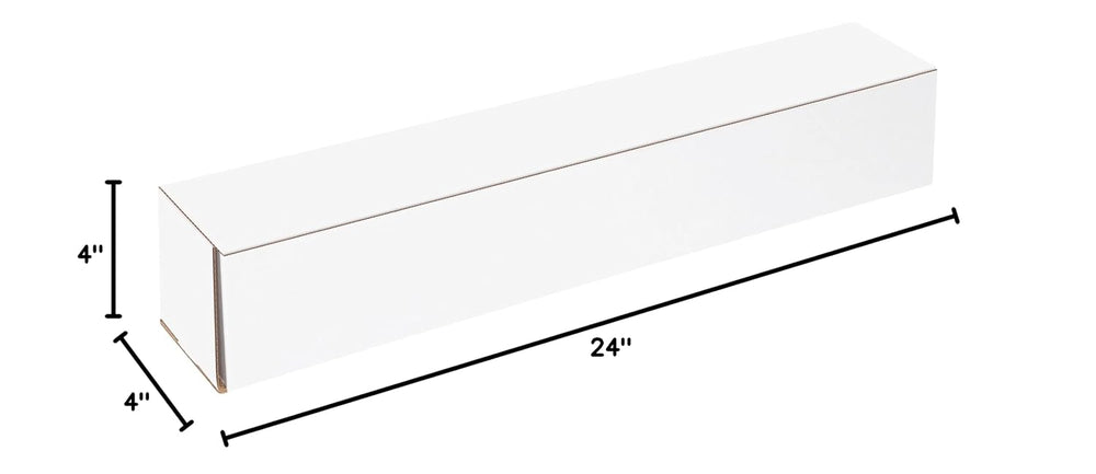 Box USA BM2444 24"L x 4"W x 4"H, White (Pack of 50)