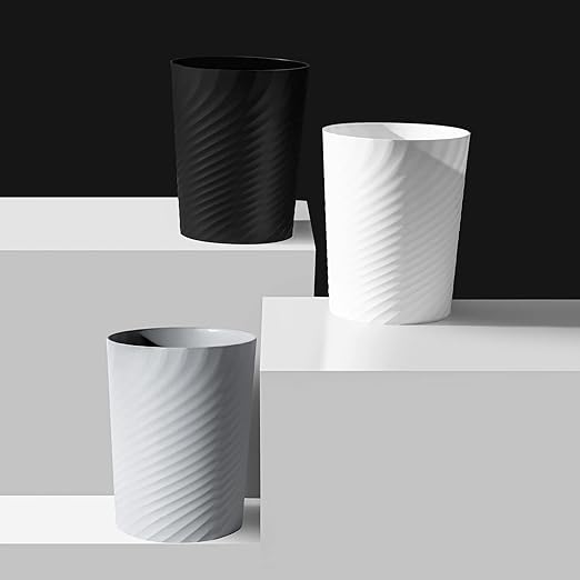 UUJOLY Plastic Small Trash Can Wastebasket, Garbage Container Basket - Image 4